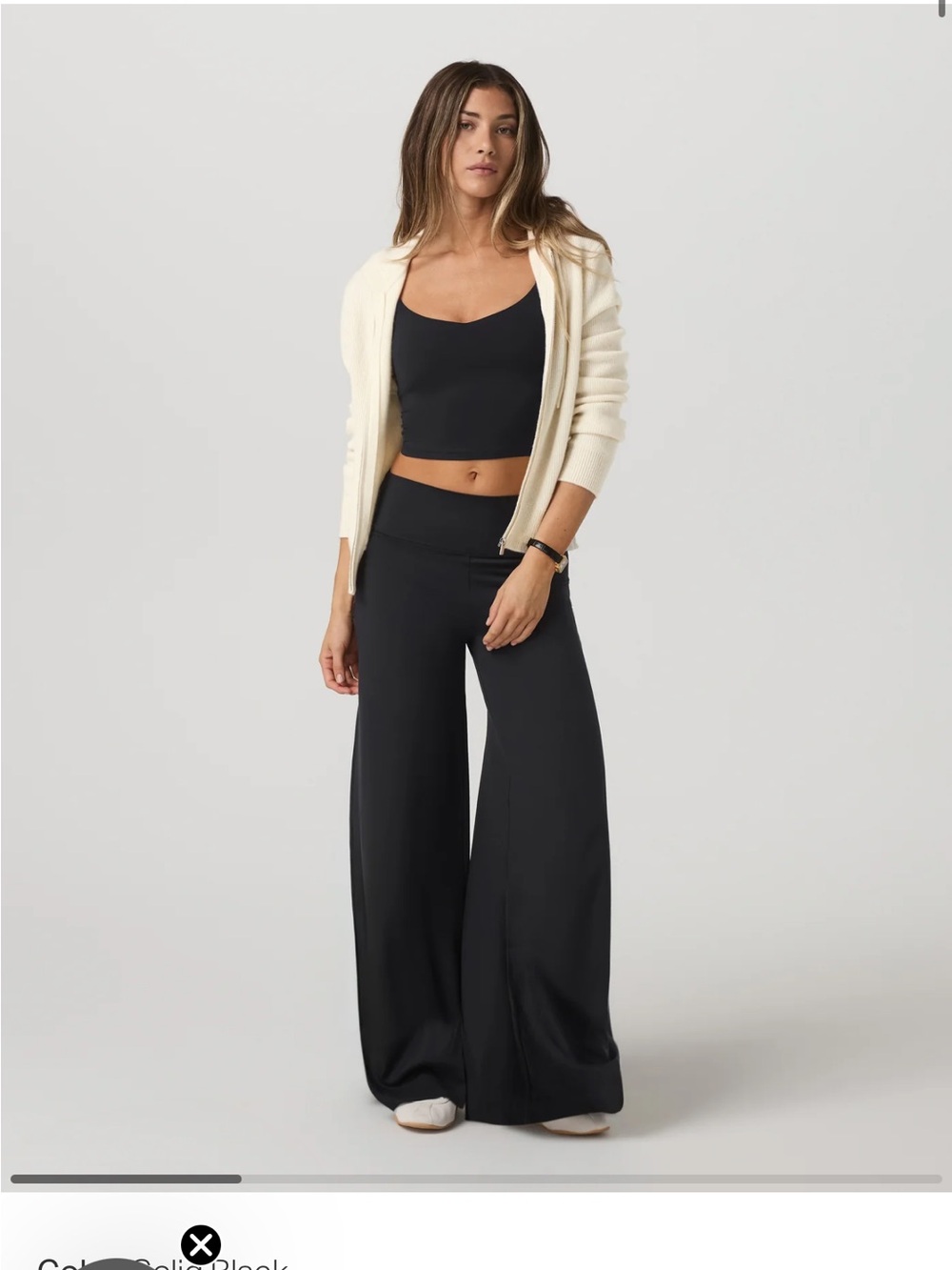 Vuori Wide-Leg Palazzo Pants in Burgundy